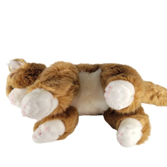 Realistic Maine Coon Cat Manny Realistic Plush Stuffed Animal Toy Brown White - Picture 8 of 16